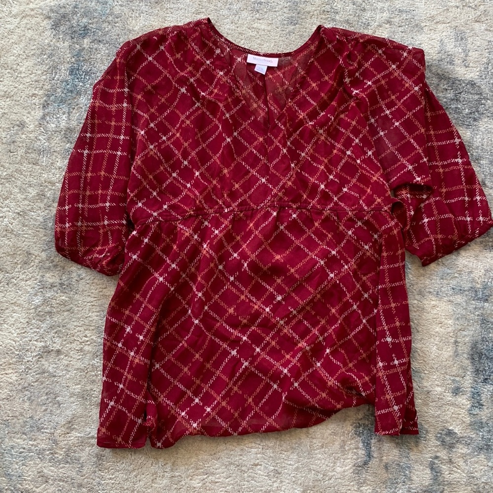 Sheer Motherhood Maternity Blouse